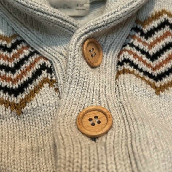 Rylee & Cru neutral boys wool blend shawl sweater - Picture 6 of 11